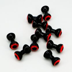 DOUBLE PUPIL LEAD EYES - BLACK / FL ORANGE